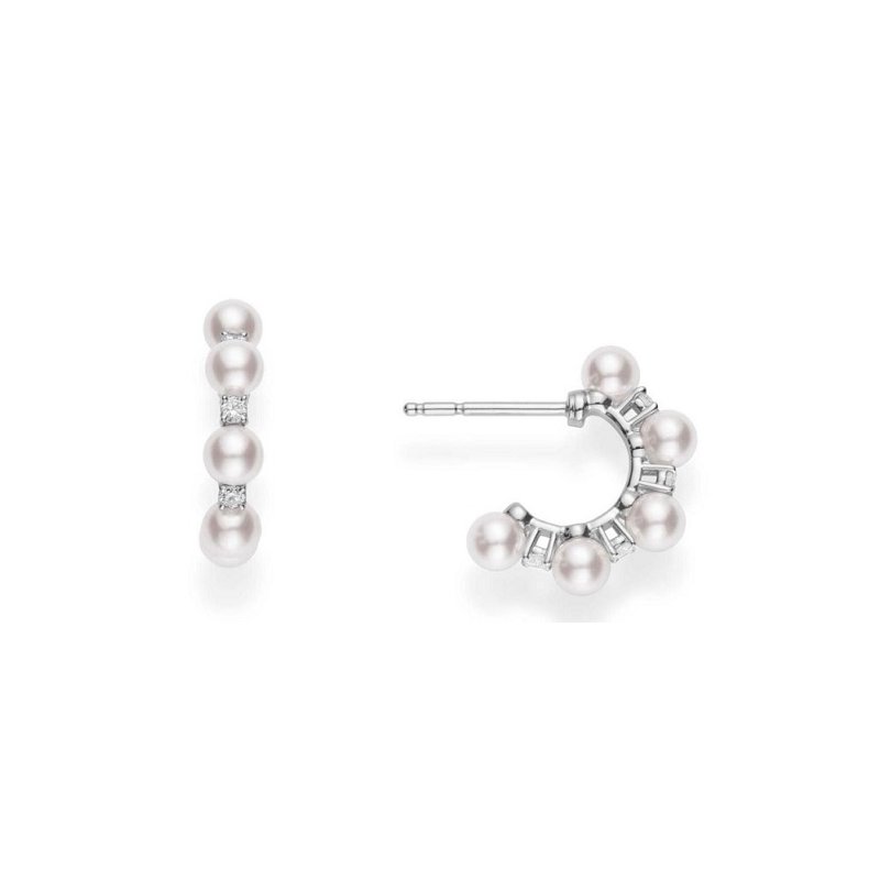 Mikimoto Akoya Cultured Pearl Earrings in 18kt White Gold
