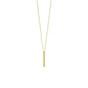 Engravable Bar Necklace in 14k Yellow Gold
