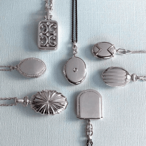 silver locket necklaces