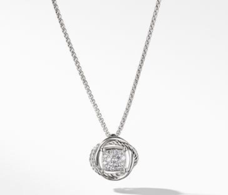 David Yurman Pendant Necklace with Diamonds, 17in