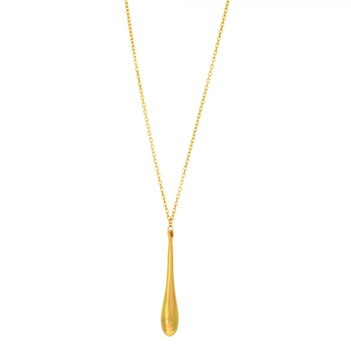Teardrop Pendant Necklace in 14k Yellow Gold