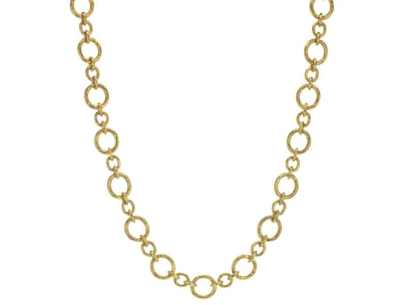 Elizabeth Locke Riviera Link Chain in 19kt Yellow Gold, 17 inches
