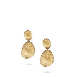 Marco Bicego Lunaria Large Double Drop Earrings in 18kt Yellow Gold Earrings Bailey's Fine Jewelry
