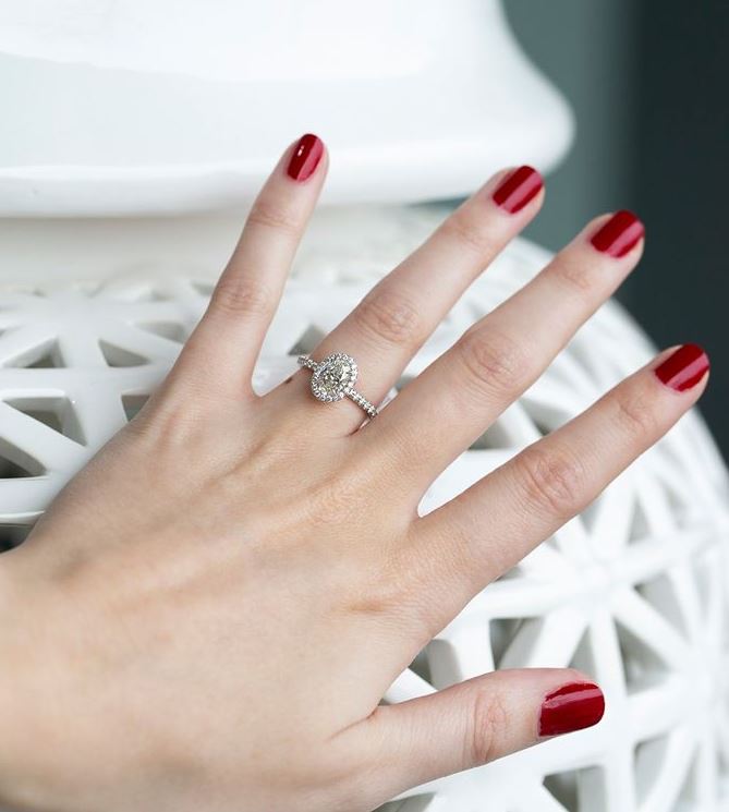 Cathedral Oval Engagement Ring