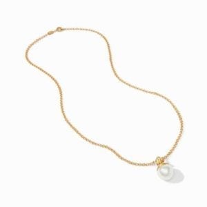 Julie Vos 24kt Yellow Gold Plate Bee Pearl Pendant Necklace