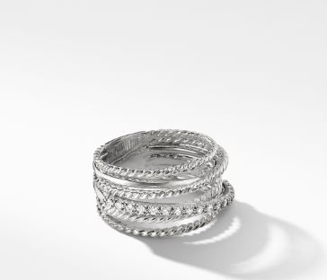 David Yurman Ring with Diamonds, Size 6