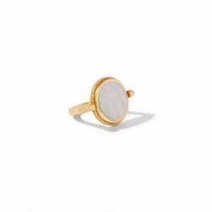 Julie Vos 24kt Yellow Gold Plate Coin Revolving Ring, Size 7