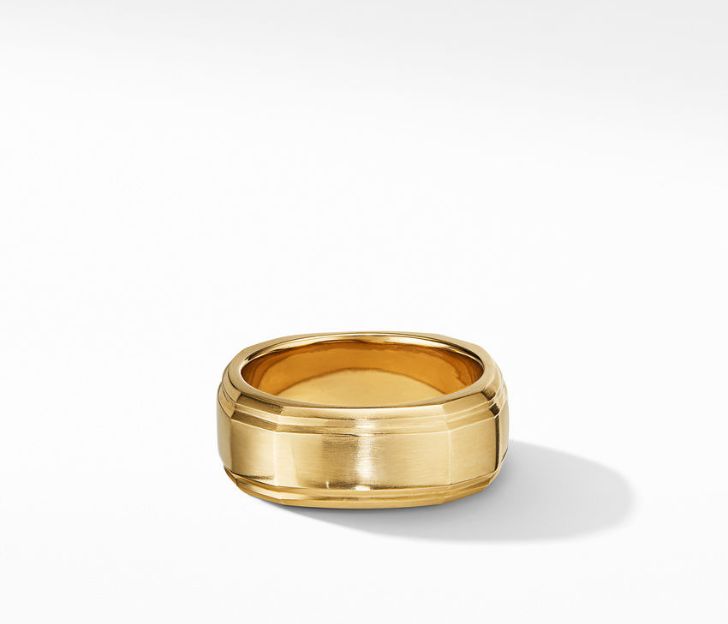 David Yurman Deco Band Ring in 18K Gold, Size 11