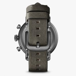 Shinola 'The Canfield' Gunmetal Dial Leather Strap Men's Watch