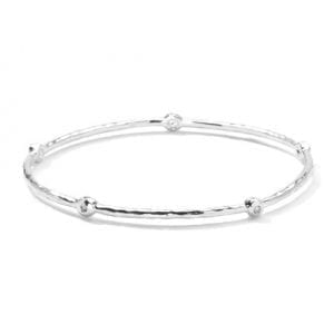 Ippolita Sterling Silver 5-Diamond Bangle Bracelets Bailey's Fine Jewelry