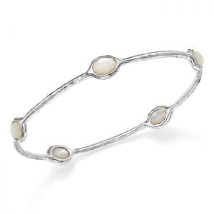 Ippolita Sterling Silver Rock Candy 5-Stone Bangle Bracelet in Mother of Pearl Bracelets Bailey's Fine Jewelry