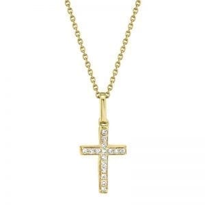 Diamond Cross Necklace Necklaces & Pendants Bailey's Fine Jewelry