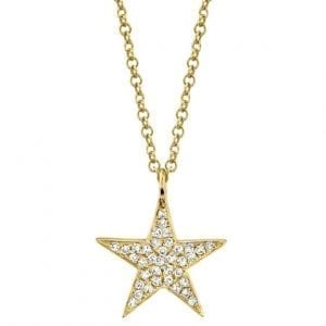 Bailey’s Goldmark Collection Diamond Star Pendant Necklace in 14k Yellow Gold Necklaces & Pendants Bailey's Fine Jewelry
