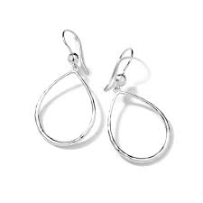 Ippolita Sterling Silver Open Teardrop Earrings with Diamonds (.06ctw)