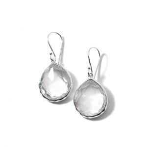 Ippolita Sterling Silver Rock Candy Teardrop Earrings in Clear Quartz Earrings Bailey's Fine Jewelry