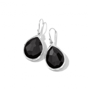 Ippolita Black Onyx Teardrop Earrings in Sterling Silver Earrings Bailey's Fine Jewelry