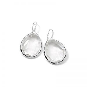 Ippolita Sterling Silver Rock Candy Large Teardrop Earrings in Clear Quartz