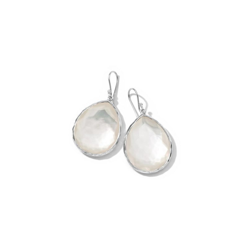 Ippolita Wonderland Sterling Silver Large Teardrop Earrings in Mother of Pearl