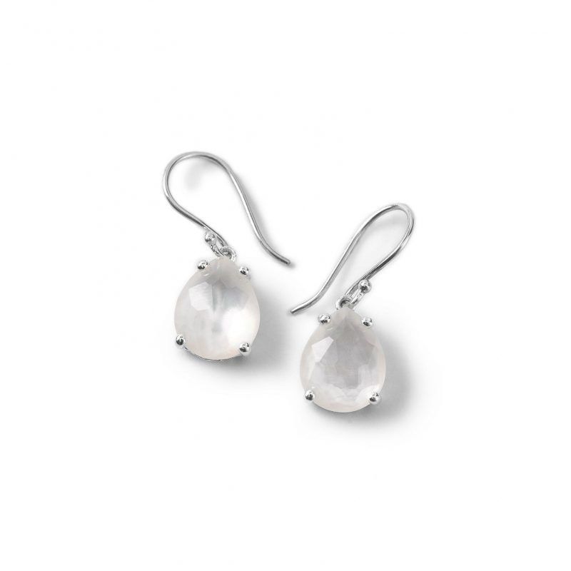 Ippolita Rock Candy Sterling Silver Pear Earrings in Mother of Pearl