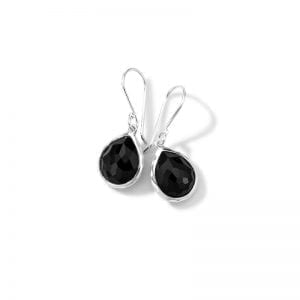 Ippolita Rock Candy Sterling Silver Mini Teardrop Earrings in Black Onyx Earrings Bailey's Fine Jewelry