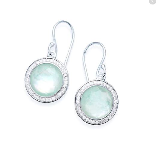 Ippolita Lollipop Round Diamond Earrings in Sterling Silver