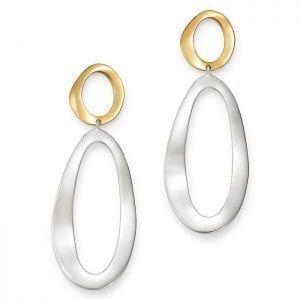 Ippolita Chimera Large Snowman Earrings in Sterling Silver and 18kt Yellow Gold