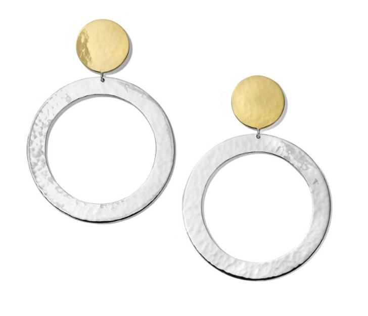 Ippolita Chimera Open Snowman Earrings in Silver and 18kt Gold