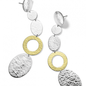 Ippolita Hammered Linear Disc Earrings in Chimera