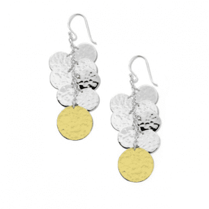 Ippolita Chimera Hammered Spotlight Earrings In Sterling Silver & 18kt Yellow Gold
