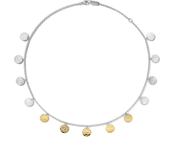 Ippolita Hammered Paillette Disc Necklace in Chimera