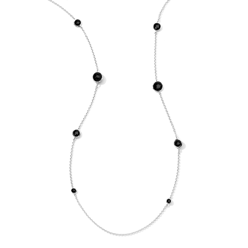 Ippolita Sterling Silver Rock Candy Lollipop Station Necklace in Black Onyx