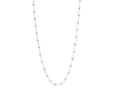 Ippolita Sterling Silver Mini Hammered Ball Long Station Necklace