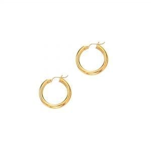 4mm Hoop Earrings in 14k Yellow Gold Earrings Bailey's Fine Jewelry