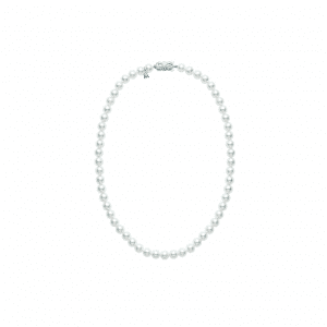 Mikimoto Akoya Pearl Princess Strand Necklace in 18kt White Gold Necklaces & Pendants Bailey's Fine Jewelry