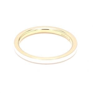 Enamel Band Ring in 14k Yellow Gold, Size 6.5