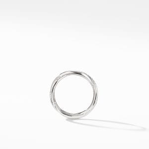 David Yurman Lanai Pave Wedding Band with Diamonds in Platinum, Size 6