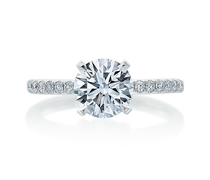 Pave Diamond Engagement Ring Mounting