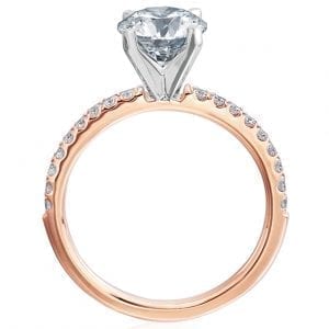 Pave Diamond Engagement Ring Mounting