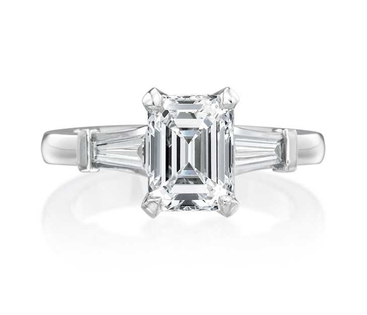 Emerald Cut Three Stone Engagement Ring Setting – Bailey's Fine Jewelry
