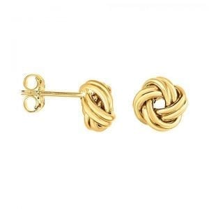 14kt Yellow Gold Love Knot Stud Earrings Earrings Bailey's Fine Jewelry