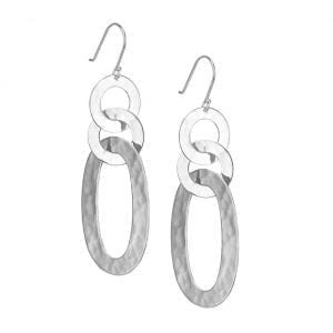 Ippolita Sterling Silver Roma Links Triple Oval Earrings. Earrings Bailey's Fine Jewelry