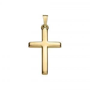 Cross Pendant Necklace in 14kt Yellow Gold Necklaces & Pendants Bailey's Fine Jewelry