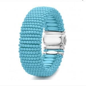 Lagos Blue Caviar 23mm Beaded Bracelet
