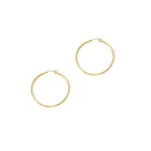 Hoop Earrings in 14k Yellow Gold Earrings Bailey's Fine Jewelry