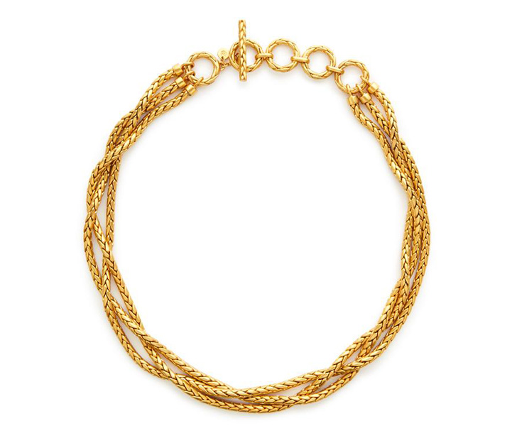 Julie Vos 24kt Gold Plate Monterey Woven Necklace, 18-20'