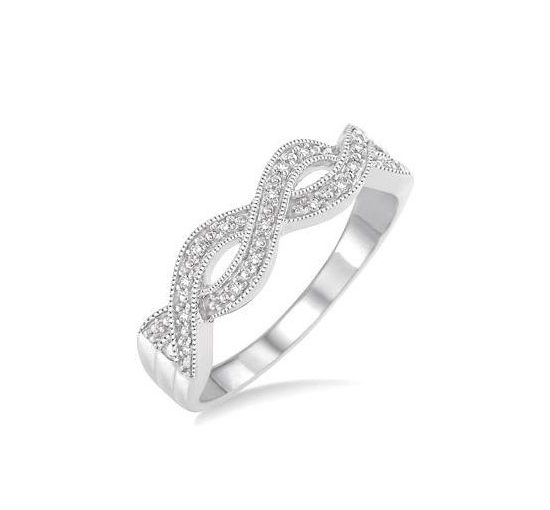 sterling silver diamond infinity ring
