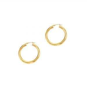 14kt Yellow Gold Hoop Earrings Earrings Bailey's Fine Jewelry