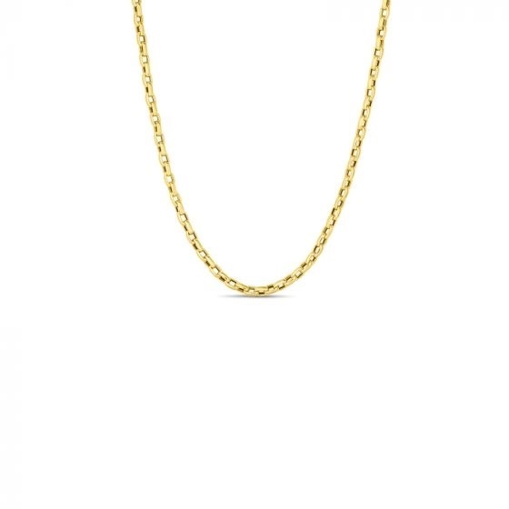 Roberto Coin 18k Yellow Gold Fine Gauge Square Link Chain Necklace