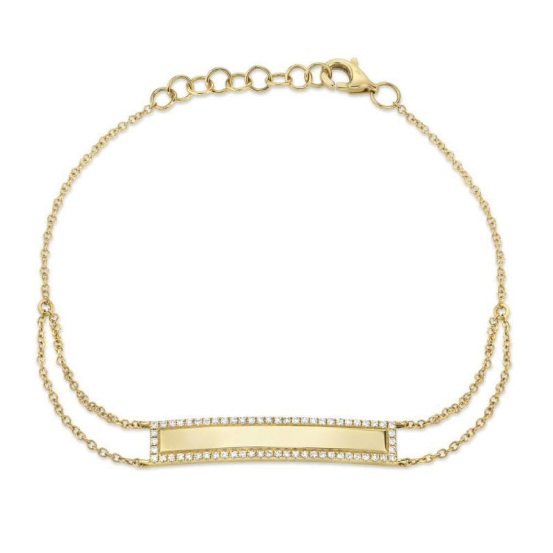 Bailey's Heritage Collection Pave Edge ID Bracelet