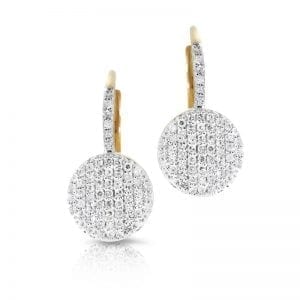 Phillips House Affair 14k Yellow Gold Petite Infinity Earrings with Pave Diamonds Earrings Bailey's Fine Jewelry
